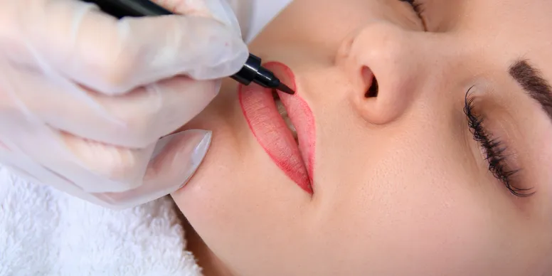 Lip color work by Permanent Cosmetic Plus
